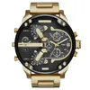 Relógios de grife masculinos com mostrador grande relógio casual de quartzo couro aço inoxidável pulseira relógio Montres Homme