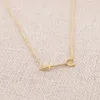 10 Ingenious Lovers small Arrow charm Love Letters Pendants Necklace Alloy Through Heart Short Chain lucky woman mother men's family gifts jewelry