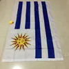 Флаг Уругвай 3х5 фута 150x90 см. Полиэфирная печать в помещении под висящим национальным национальным флагом с медными натуральными средствами Shippin6067014