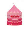 Cubby House Playhouse Kids Cartoon Castle Tent Dome Indoor Outdoor Play Toys Tents For Girl Boy Children Birthday Party Gift blue pink