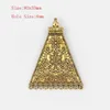 2st Antik guld Stor rund Tribal Bohemian Boho Medaljong Trapezoid Charms Pendants Connectors för halsband gör smycken