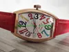Качественные женские цветные кварцевые часы Dream 7851 SC 33 мм, дата циферблат, корпус из розового золота, красный кожаный ремешок для часов, спортивный Pintle315M