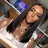 13x6 Straight Lace Front Human Hair Wigs For Black Women Short Bob Wig Brazilian Remy Hair Pre Plucked Baby Hair Middle Ratio2172483