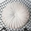 Fashion Super European Luxury Velvet Throw Pillow Cushion Round Fabric Handmade Pleated Wheel Pumpkin Seat Y2001034460957