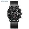 أفضل العلامة التجارية Crrju Men Men Fashion Watches Men's Quartz Date Clock Man Stainless Steel Wast Watch Watch Relogio Massulino250m