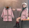 Девушки пальто плюс бархатные толстые пальто 2020 новых корейских детей замши овечьей шерсти средней длины ветровка WY431