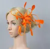 Korean fashion headdress hairdress bride net yarn feather headdress party