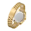 Reloj de pulsera de Hip Hop para hombre Cagarny, relojes de cuarzo a la moda para mujer, reloj de pulsera con diamantes, reloj dorado resistente al agua masculino282R