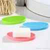 100pcs silicone flessibile portasapone piatto piatto design vuoto non residuo con acqua scatola di sapone da bagno portasapone antiscivolo