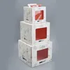 4/6/8/10 inch Marble design paper handle cake box with transparent window,Open window boxes Mousse Cake baking package box 50pcs