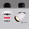 Vitsträckt Spotlights COB tak LED Downlights12W 18W 25W 2x20W Embedded 360 graders rotation LED downlight Home Lighting