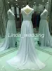 2019 Real Photos Elegant White Wedding Dress Cap Sleeves Chiffon Beach Summer Long Bridal Gown Plus Size Custom Made