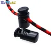 100pcs/Lot Cord Lock Stopper Plastic Barrel Sprel Toggle Black 28mm*14.5mm*11mm للأكياس/الملابس