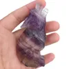 Dingsheng Holiday Gift Natural Quartz Crystal Wolf Spirit Beast Wolves Figurin Fluorit Labradorite Hand snidade hantverk Heminredning7889598