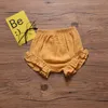 Baby Designer Roupas Curtas Verão Meninas Curtas Cores Sólidas Design All-Match 100% Algodão Bebé Verão Verão Multi Cores