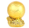 Nya hemdekorationsfotboll Dhampion Trophy Golden Ball Soccer Fan Souvenirs hartshantverk Keepsake Trophies Gifts271T