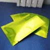 8X12 cm folha verde plana bag-200pcs / pack chapeamento de alumínio acessório eletrônico bolsa de embalagem, bolso liso selado aberto a quente, pacote de bateria