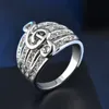 [DDisplay] Note de musique brillante 3A Zircon Bijoux Bague Creative Femmes Ruban Alliage Réglage Bagues Taille 6-9