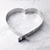 Adjustable Heart-shaped Stainless Steel Mousse Ring DIY Baking Tool Bakery Mouss Cake Ring