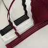 2019 French Triangle Cup Ring-free Bra New Sexy Deep V Lace Underwear