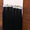 60pcs 150Gram Nastro PU trama pelle in capelli umani INDIAN REMY estensioni dei capelli nastro senza cuciture, DHL libero