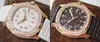 Rose Gold Ladies Zegarki Czarny White Diamond Women's Cal.324 SC PPF Factory Tropical Guma 5068R Crystal Mechanical Watch