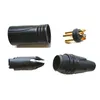 Freeshipping High quality 20pcs/lot Neutrik Style 3 Pin MIC Male connector XLR Cable Connector Black Housing