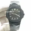 Ice Diamond Watch 4 cores de New Men Stainless Steel caixa do relógio Multi-cor da cara Diamante Relógios de mão Automática Relógios Mecânicos