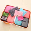 6pcs/set Travel Organizer Storage Bags Portable Luggage Organizer Clothes Tidy Pouch Suitcase Packing Laundry Bag Storage Case d132