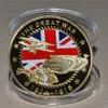 الحرب التذكارية عملة عملة 1914 - 1918 الحرب العظيمة العملة 24K ميدالية ميدالية مطلية بالذهب 40 * 3 تحدي عملة جمع