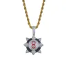 Hip Hop Iced Out Trippie Redd Meteor Hammer Pendant Necklace Gold Silver Plated with Rope Chain294n