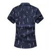 Mäns avslappnade skjortor 2021 Summer Men's Hawaiian Shirt mode tryckt kortärmad plus storlek 5xl 6xl 7xl White Light Blue Navy Blue1