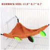 SEIS 5pcs Hamster Hanging Cage Accessories Set Leaf Wood Design Small Animal Hammock Channel Ropeway Swing Guinea Pig Rat Birds Squirrel
