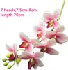 Real Touch Butterfly Orchid Flower Fake Cymbidium PU 3D Printing Effect Phalaenopsis Orchids Moth Orchid for Artificial Decorative Flowers