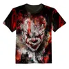 Camisetas impressas em 3D Stephen King It Movie Pennywise Horror Clown Homens Mulheres1533133