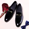 Yeni Erkek Elbise Ayakkabı Gölge Rugan Lüks Moda Damat Düğün Ayakkabı Erkekler Lüks İtalyan tarzı Oxford Ayakkabı Büyük Boy H293