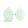 4QUOT Girls Solid Grosgrain Ribbon Capelli Bow Clips Castello a nastro con clip 60PCSlot Fashi