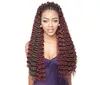 Water Wave Spring Twist Marley Cabelo Sintético Crochet Tranças Freetress Hair com Water Weave Curly em Pre Twist 18inch Livre Tress Hair