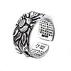 Lotus hart Sutra stempelen Sterling Solid Silver paar liefde ringen