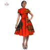 여성을위한 도매 아프리카 드레스 아프리카 왁스 프린트 드레스 Dashiki 플러스 사이즈 아프리카 스타일 의류 여성 사무실 드레스 WY082