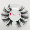 Eye Makeup Tools False Eyelashes Wispy Reusable 5D Faux Norek Syntetyczny 25mm Długie rzęsy Limatyczne