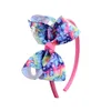 9 stks / partij 4 "Jojo Bows Unicorn Cake Heart Whale Rainbow Grosgrain Ribbon Bow Hairband voor kinderen Handgemaakte haaraccessoires 879