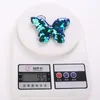 20st Pequin Butterfly nyckelkedjor Keyring Glitter paljetter Crafts Pendant Party Gift Car Decor Girl Bag Ornament Kids Toy Keychain240U