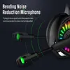 Dla PS4 Gaming Luminous Headphones LED 4D Stereo RGB Marquee Słuchawki Słuchawki z mikrofonem dla Xbox One / Laptop / Komputer Tablet Gamer A20