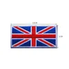 Nationalflagge, Vereinigtes Königreich von Großbritannien, Emblem, bestickter Aufnäher, Hakenschlaufe, Armeeabzeichen, 3D-taktische Militärabzeichen