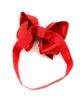 DHL Gratis 20 färger Baby Hair Bows Ribbon Bow Headbands för Girls Barn Hårtillbehör Kids Elastic Hairband