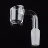 Female Male 10 14 18 mm Quartz Nail 4mm Thick 45 90 Degrees 100% Pure Quartz Banger Nail Domeless Glass Bong Nail