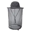 Utomhus fiske myggnät biodling hatt flygande insekter prevention cap bucket hat bee bug mesh hatt 85 w2