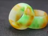 Petit ensemble Myanmar Bashan bague vert émeraude bague émeraude tirer doigt bague Jade Whole3770992