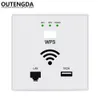 300 Mbps In-Wall WiFi Router Wireless Toegangspunt Indoor Wall WiFi AP Client + AP WISP Router met WSP IEEE 802.11N / G / B 220V Power Charger